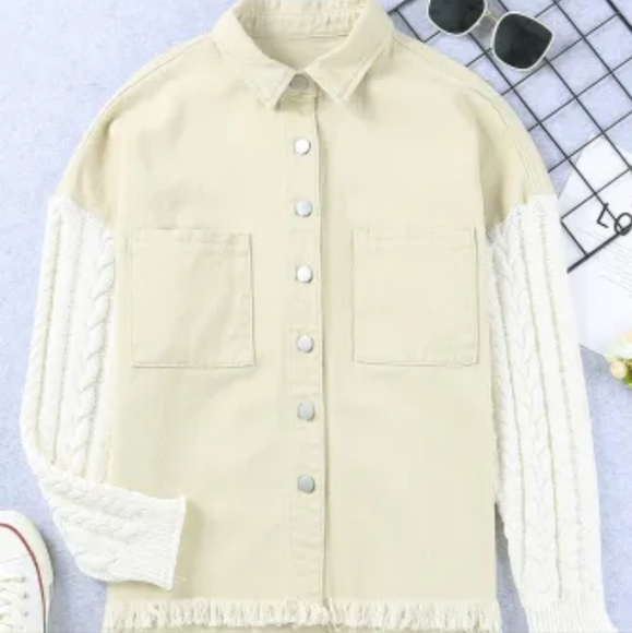 New denim cable knit jacket - Picture 13 of 16